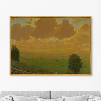 Постер на холсте Sunburst Over Sackingen 105X75 CM