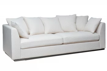 Трехместный диван Roberto, рогожка, кремовый BOTEGA SVBEG 100X90X250 CM