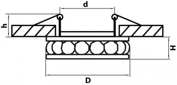 Встраиваемый точечный светильник Monilo 7X7X2 CM