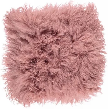 Подушка из меха тибетской козы Tibetan 40X40 CM Old Rose