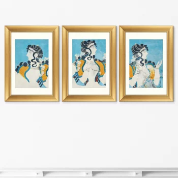 Набор из трёх постеров Ladies in Blue 51X71 / 51X71 / 51X71 CM
