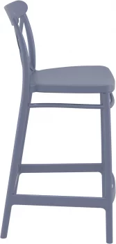 Стул пластиковый полубарный Cross Bar 45X50X96 CM серый