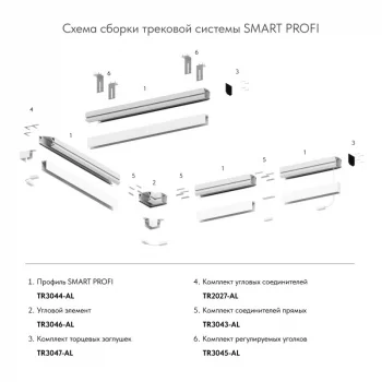 Соединитель профиля Denkirs TR3043-AL