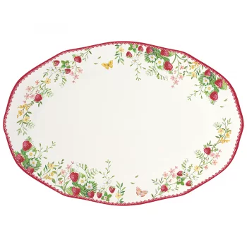 Блюдо овальное jardin des fraises, 36х25 см