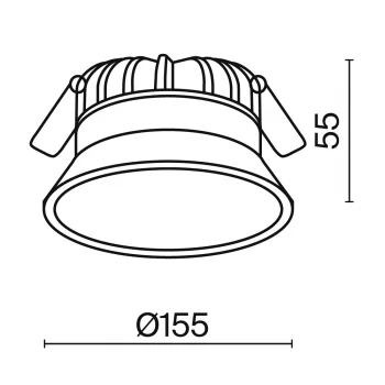 Встраиваемый светильник Окно 15.5X15.5X5.5 CM