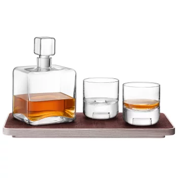 Набор для виски на деревянном подносе Cask 1L / 240 ml