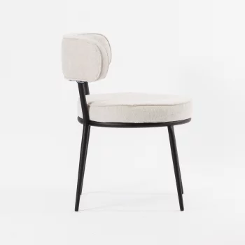 Стул Бодрум светло-бежевая ткань черные ножки 53X68X75 CM