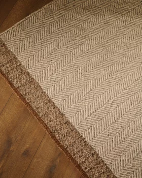 Бежевый шерстяной жаккардовый ковёр Nifelia 200X300 CM