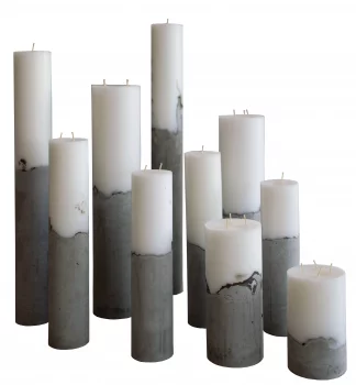 Декоративные свечи ConcreteWax 7X7X65 / 7X7X57 / 10X10X50 / 10X10X43 / 7X7X40 / 7X7X35 / 7X7X32 / 7X7X30 / 10X10X25 / 10X10X17 CM