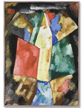 Abstraction Blue Yellow and Green 75X105 CM