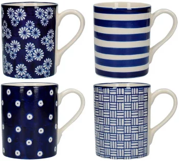 Набор из четырёх кружек London Pottery Out Of The Blue 350 ml
