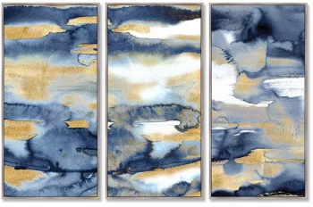 Триптих на холсте Sunbeams over the valley 52X105 / 52X105 / 52X105 CM