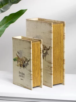Набор из двух шкатулок в виде книг Animals 19X7X27 / 14X5X20 CM