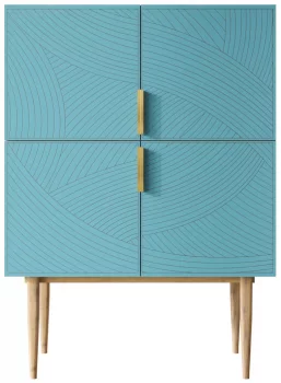 Комод Line 90X50X125 CM blue