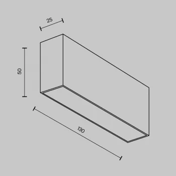 Потолочный светильник Basis белый 130x25x5 см