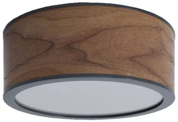 Потолочный светильник из ореха Jupiter 30X30X11 CM чёрный кант