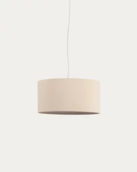 Льняной абажур для потолочного светильника Nazli бежевый 40X20 CM