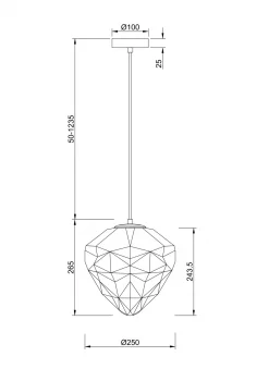 Подвесной светильник Globo 250X1500 MM