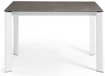 Раскладной стол Atta 120-180X80X76 CM серый на белом каркасе