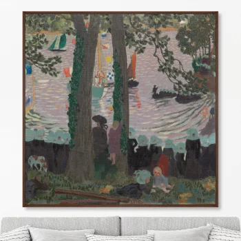 Постер Blessing of a Yacht on the Belon River 105X105 CM