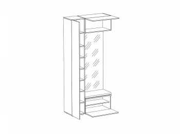 Композиция для прихожей Modus 107X40X233 CM