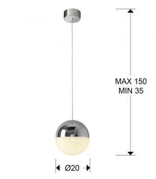 Подвесной светильник Sphere 1L LED 20 CM