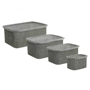 Набор из 4 корзин для хранения sustainable collection, оливковый