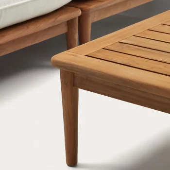Комплект из модульного дивана и столика из тика Portitxol 270X270X85 / 80X80X35 CM