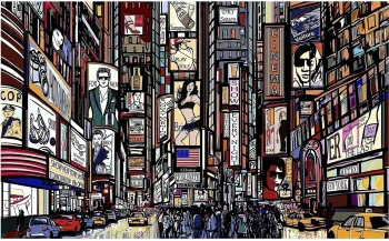 Постер на стекле Comic 130X80 CM