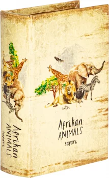 Шкатулка в виде книги Animals 14X5X20 CM