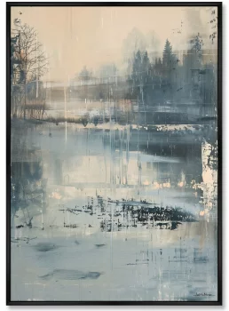 Композиция из двух репродукций картин на холсте Spring Floods in the Forest 75X105 / 75X105 CM