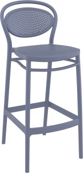 Пластиковый барный стул Marcel Bar 45X52X106 CM серый
