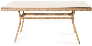 Плетёный обеденный стол Латте 160X90X75 CM