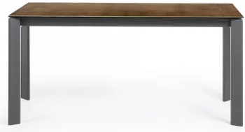 Раскладной стол Atta 160-220X90X76 CM с имитацией состаренного метала коричневый