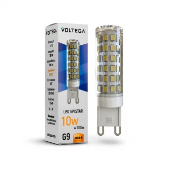 Светодиодная лампа Voltega Simple Капсула G9 10Вт (≈100Вт) 2800K