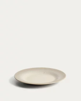 Бежевая керамическая десертная тарелка Sarel 23X23X2.8 CM