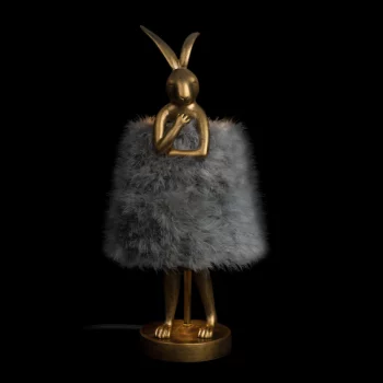Детская настольная лампа Grey fluff