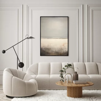 Постер на холсте Landscape collection White and gray 75X105 CM