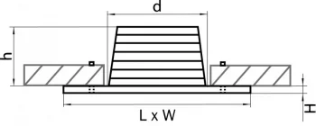 Встраиваемый точечный светильник Leddy 9X9X1 CM