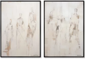 Набор из двух постеров на холсте Hockey players 75X105 / 75X105 CM