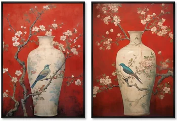 Набор из двух постеров на холсте China porcelain vase 75X105 / 75X105 CM