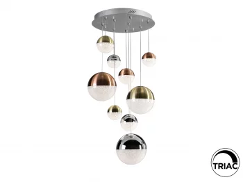 Подвесной светодиодный светильник Sphere 9L LED разноцветный 50X110 CM