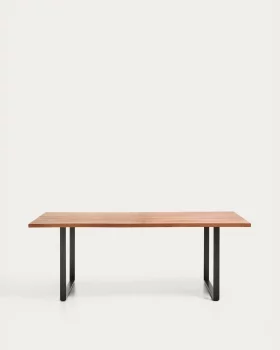 Обеденный стол Uxue из массива акации со стальными ножками 200X90 CM