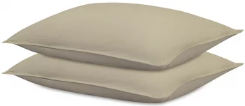 Набор наволочек из перкаля Essential 50X70 / 50X70 CM бежево-серого цвета