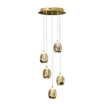 Подвесной светильник Rocio LED 5L Ø30 золотой 30X80 CM
