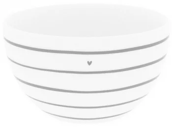 Пиала White stripes Нeart Grey Ø12 CM