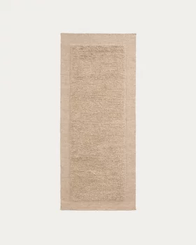 Бежевый шерстяной ковер-дорожка Marely 200X80 CM