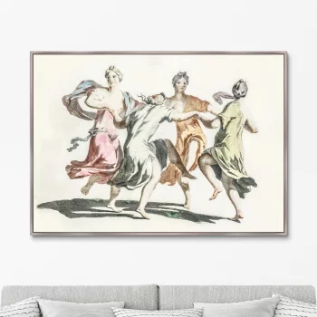 Постер Four dancing women 105X75 CM
