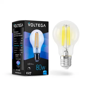 Светодиодная лампа Voltega Crystal Груша A60 E27 8Вт 4000K