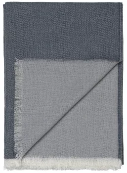 Плед из овечий шерсти Venice 130X190 CM White/grey blue